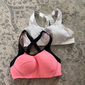 2 high intensity sports bras UA & VS .. like New